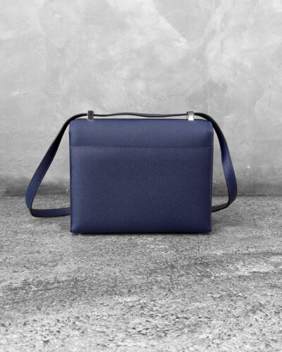 Hermes Blue Encre Verrou in Epsom Leather & Palladium Hardware