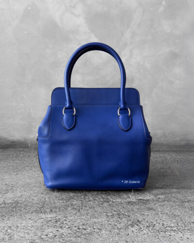 Hermes Blue Toolbox 20 in Evercolor Leather and Palladium Hardware