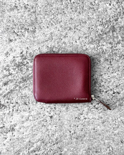 Hermès Silk’In Compact Wallet, Bordeaux Epsom leather wallet, Hermès zip wallet palladium hardware, luxury compact wallet, designer leather wallet Hermès