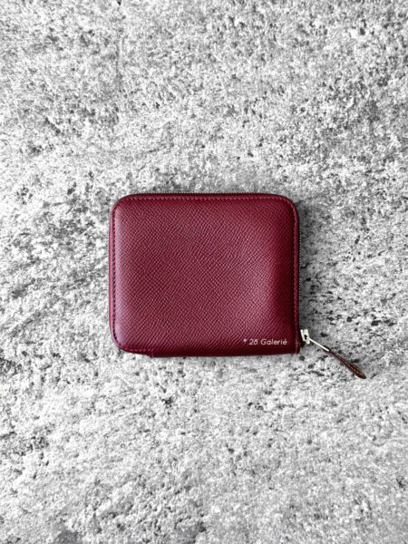 Hermès Silk’In Compact Wallet, Bordeaux Epsom leather wallet, Hermès zip wallet palladium hardware, luxury compact wallet, designer leather wallet Hermès