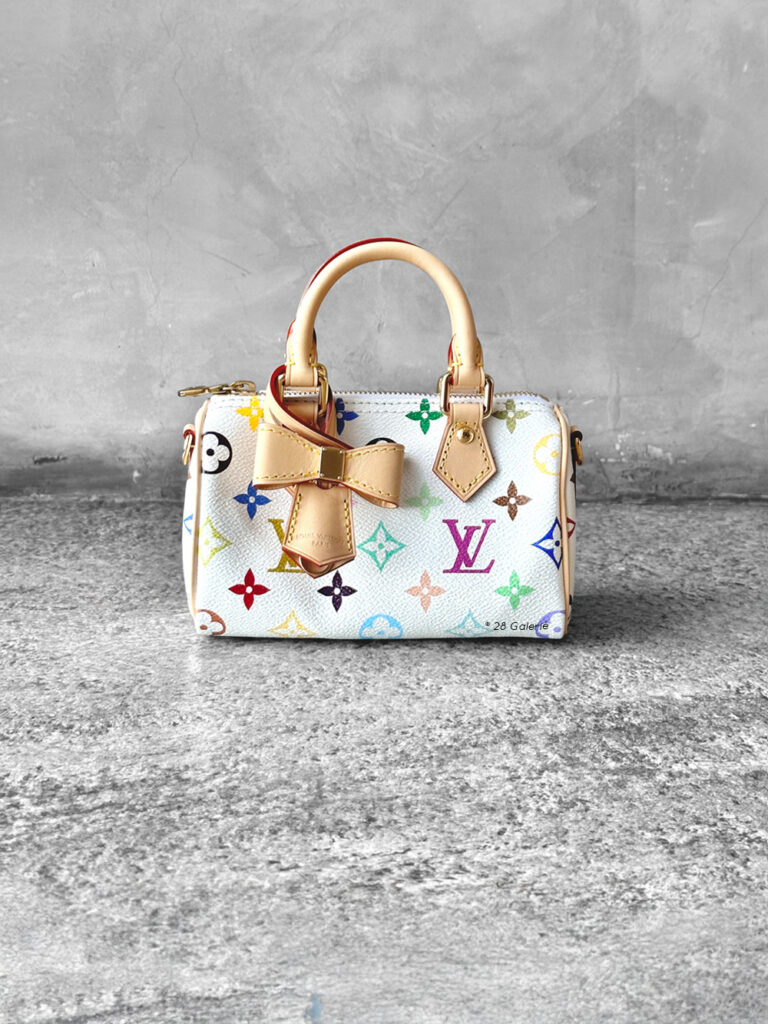 Louis Vuitton X Takashi Murakami Nano Speedy in Multicolored Monogram Canvas and Gold Hardware