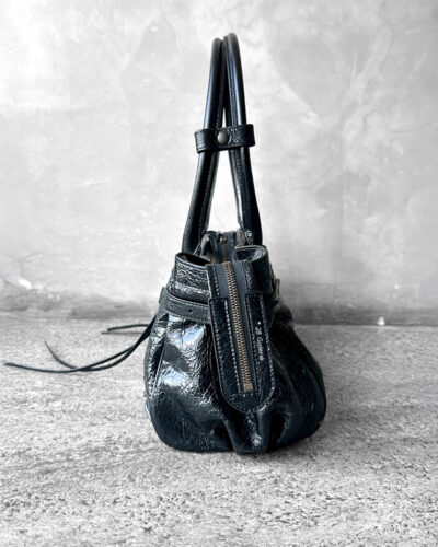 Balenciaga Le City Black East West in Arena Lambskin & Brass Hardware