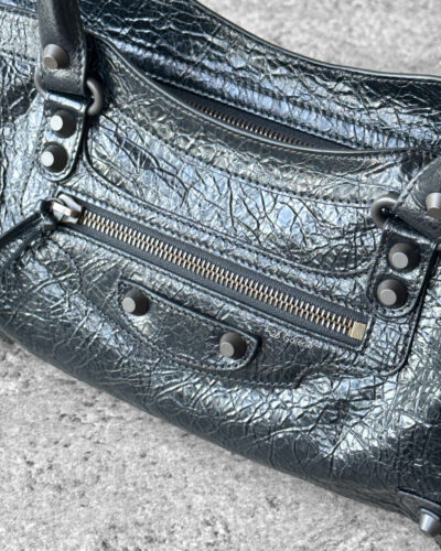 Balenciaga Le City Black East West in Arena Lambskin & Brass Hardware