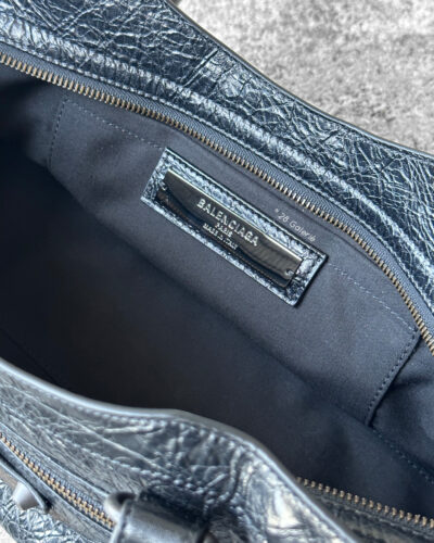 Balenciaga Le City Black East West in Arena Lambskin & Brass Hardware