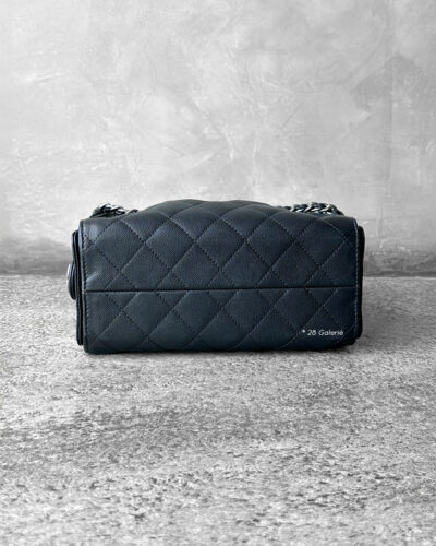 Chanel Black Minin C25 in Grained Caviar Leather and Aged Silver Hardware