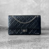 Chanel Black Reissue 2.55 in Lambskin Leather Aged Silver Hardware