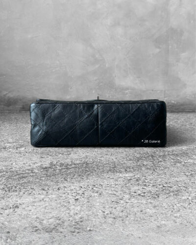 Chanel Black Reissue 2.55 in Lambskin Leather Aged Silver Hardware