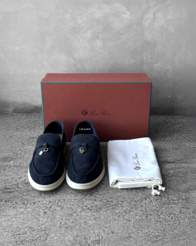 Loro Piana Black Summer Charm Loafers